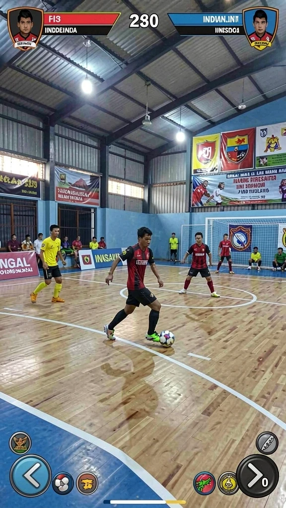 Deskripsi gameplay yang intens saat melawan musuh.