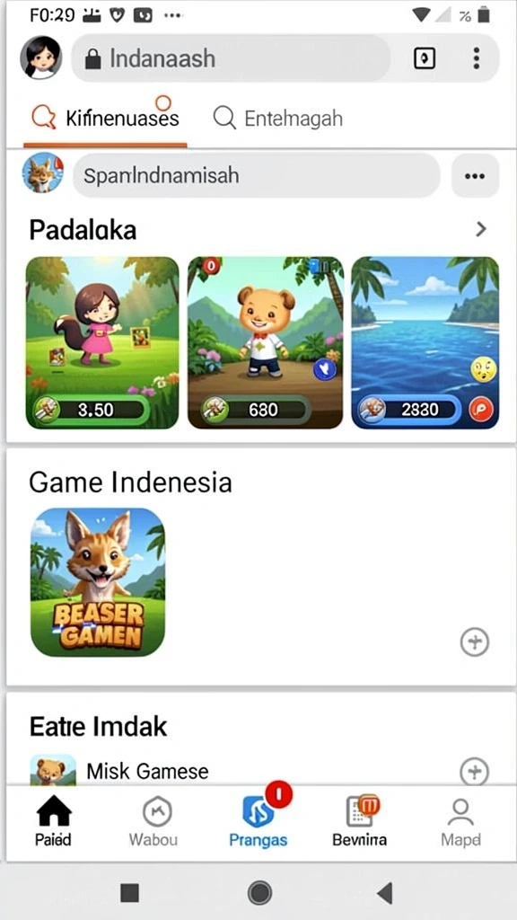 Gambar tampilan awal game yang menarik.