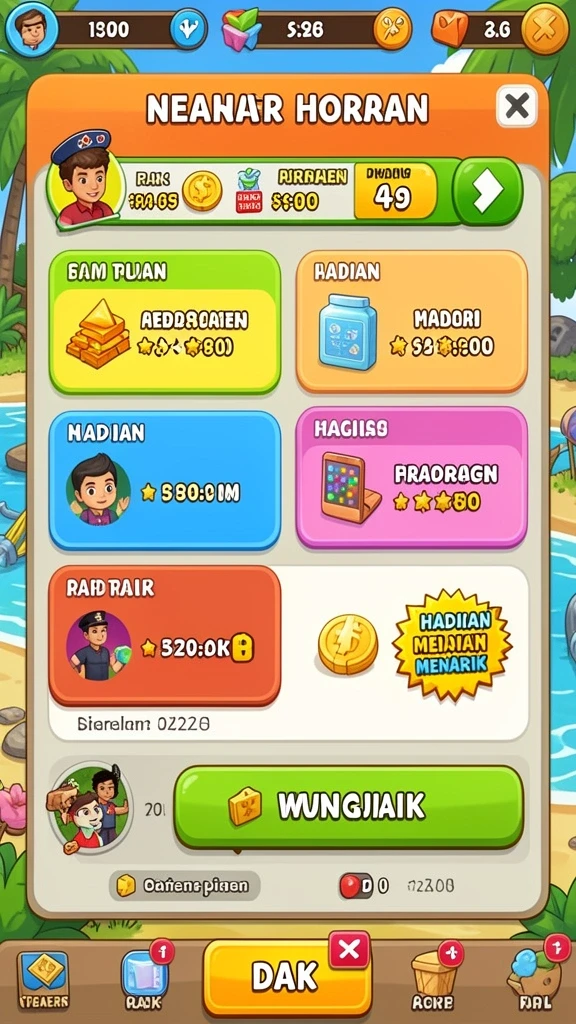 Screenshot menunjukkan pemain berinteraksi dalam event komunitas.