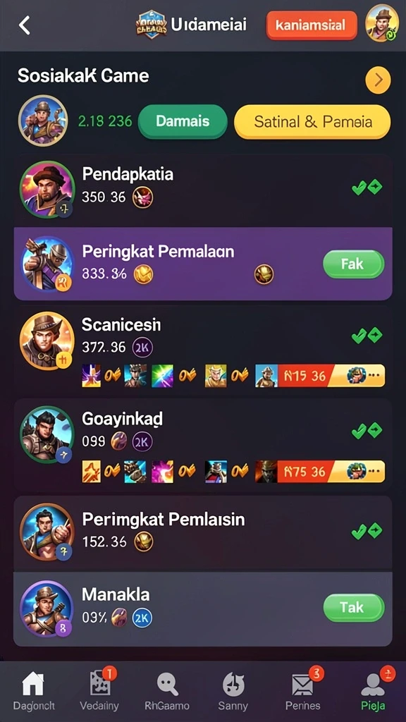Fitur interaksi sosial yang memperkaya pengalaman bermain.