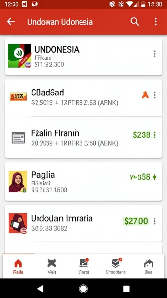 Tampilan menu utama yang menarik dan mudah dinavigasi.