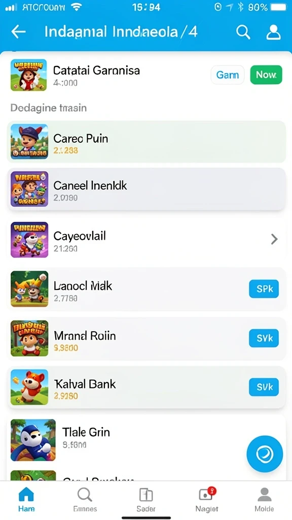 Tampilan awal yang menarik dan interaktif.