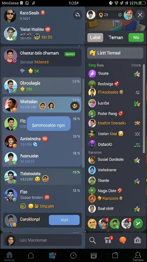 Tampilan awal game dengan karakter yang dapat dipilih.