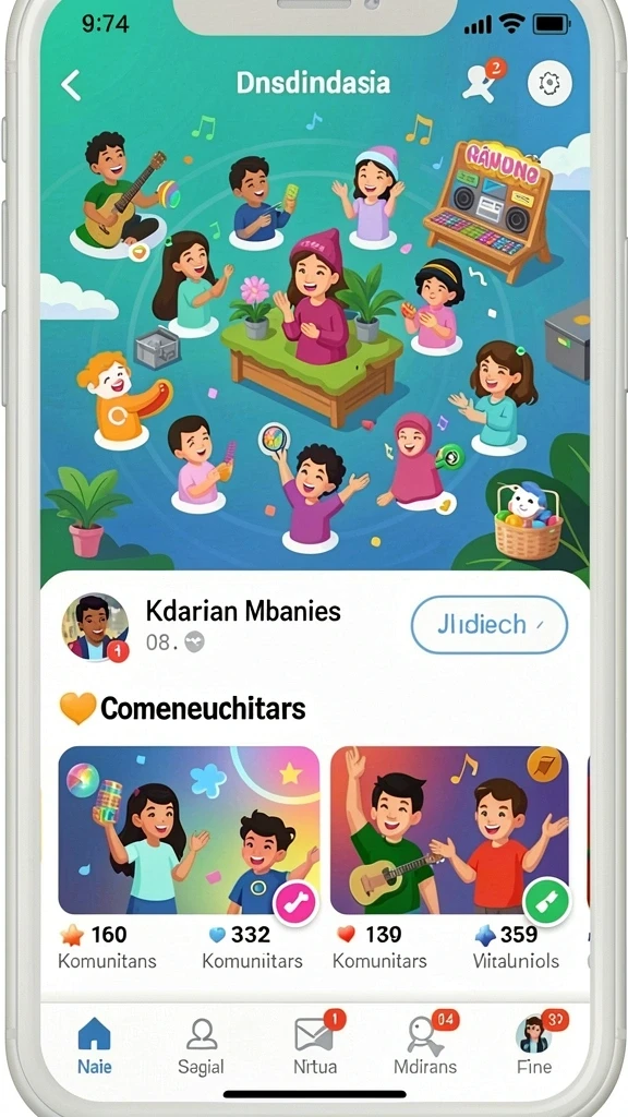 Interaksi dalam komunitas yang aktif dan bersahabat.