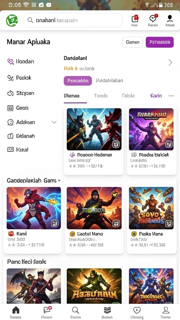 Tampilan karakter hero yang menakjubkan.