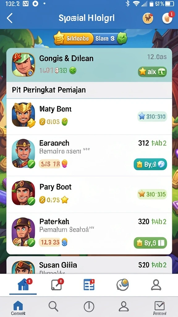 Beragam pilihan slot untuk dimainkan.