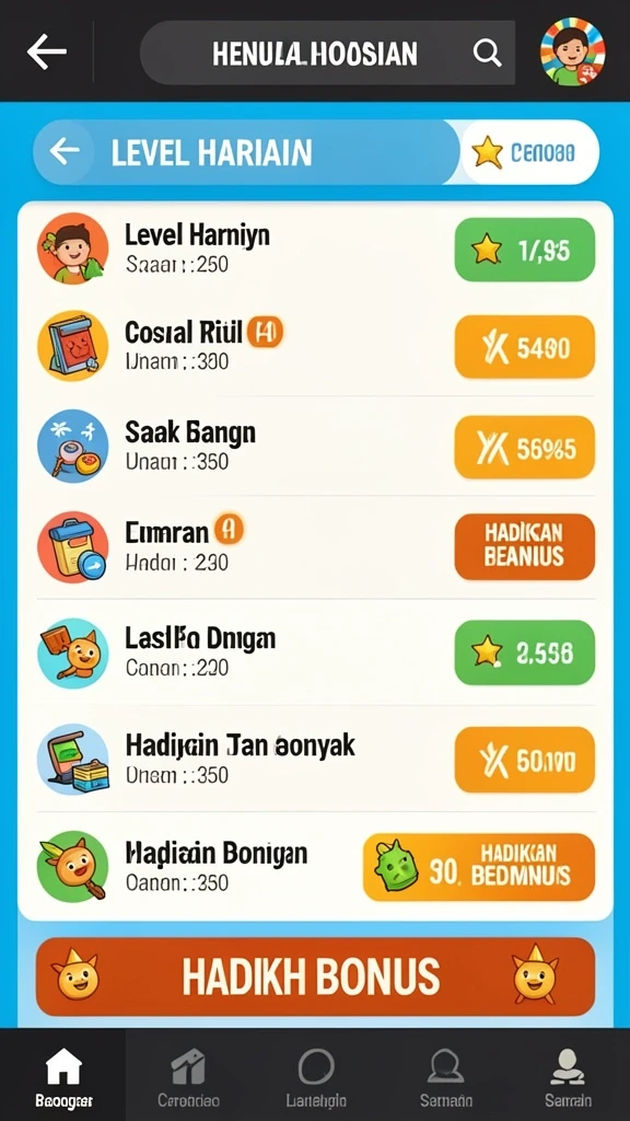 Fitur event harian yang menarik dan penuh hadiah.